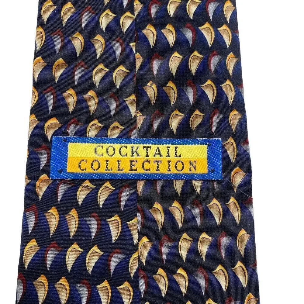 Stonehenge Cocktail Collection Tie Men's Necktie Silk Vodka Blue Yellow Maroon